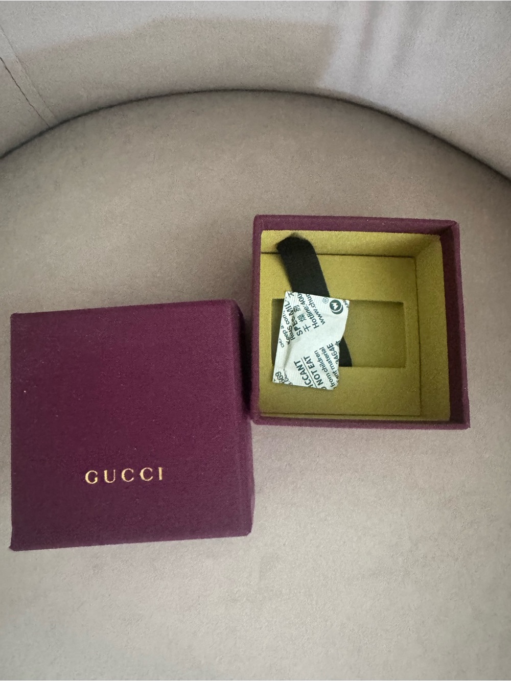 Gucci Maroon Gift Box with Gold Logo